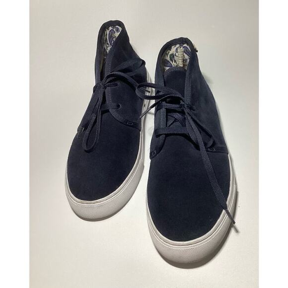 Tory Burch Iggy high top women's 8.5M navy blue suede - Picture 1 of 5